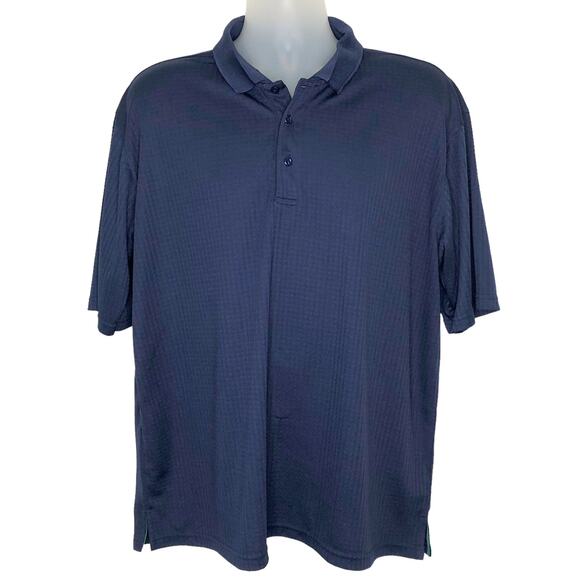 Beverly Hills Polo Club Navy Blue Short Sleeve Polo Shirt Polyester XL - Picture 1 of 7
